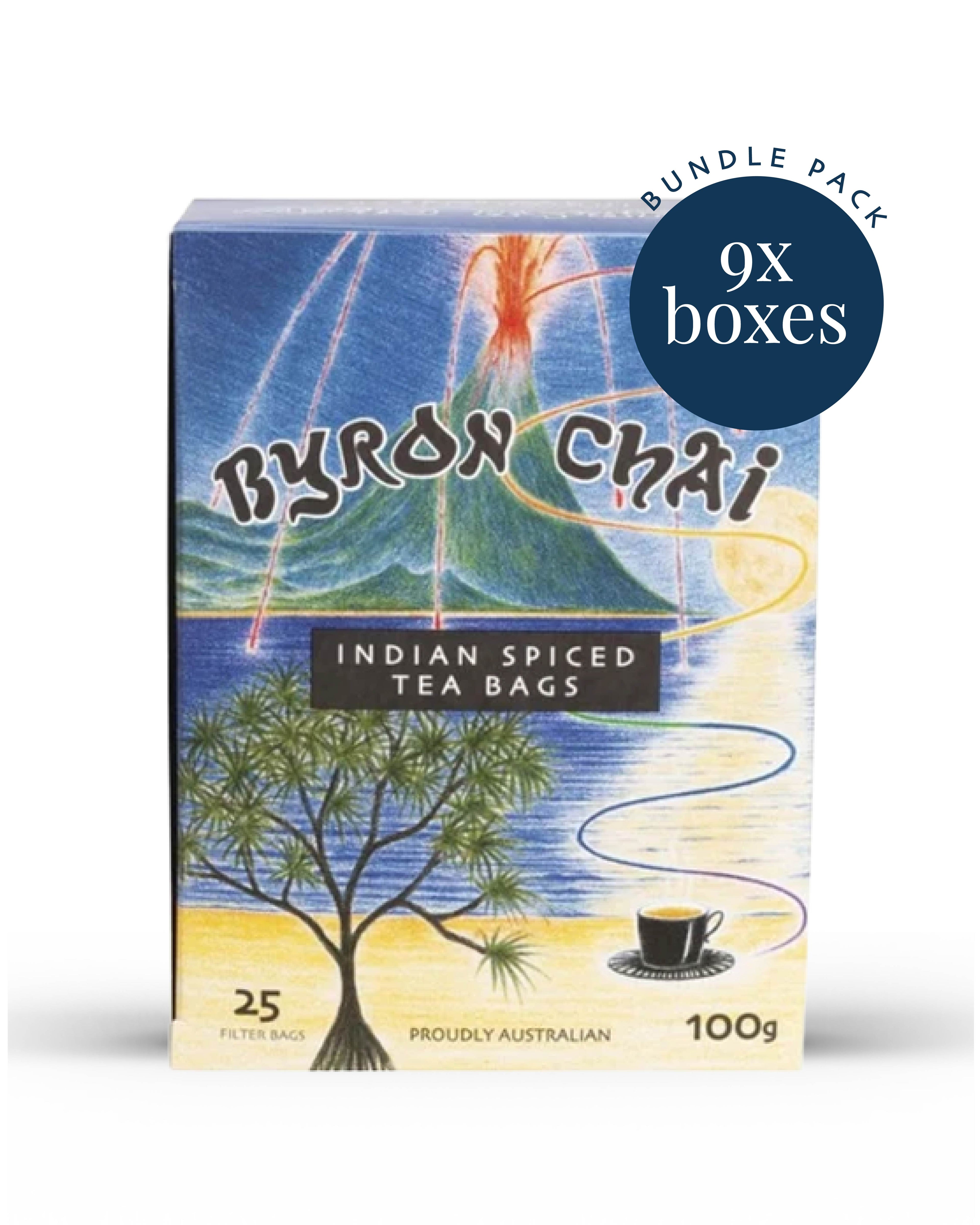 Byron Chai Indian Spice 9 x Tea Bags Box